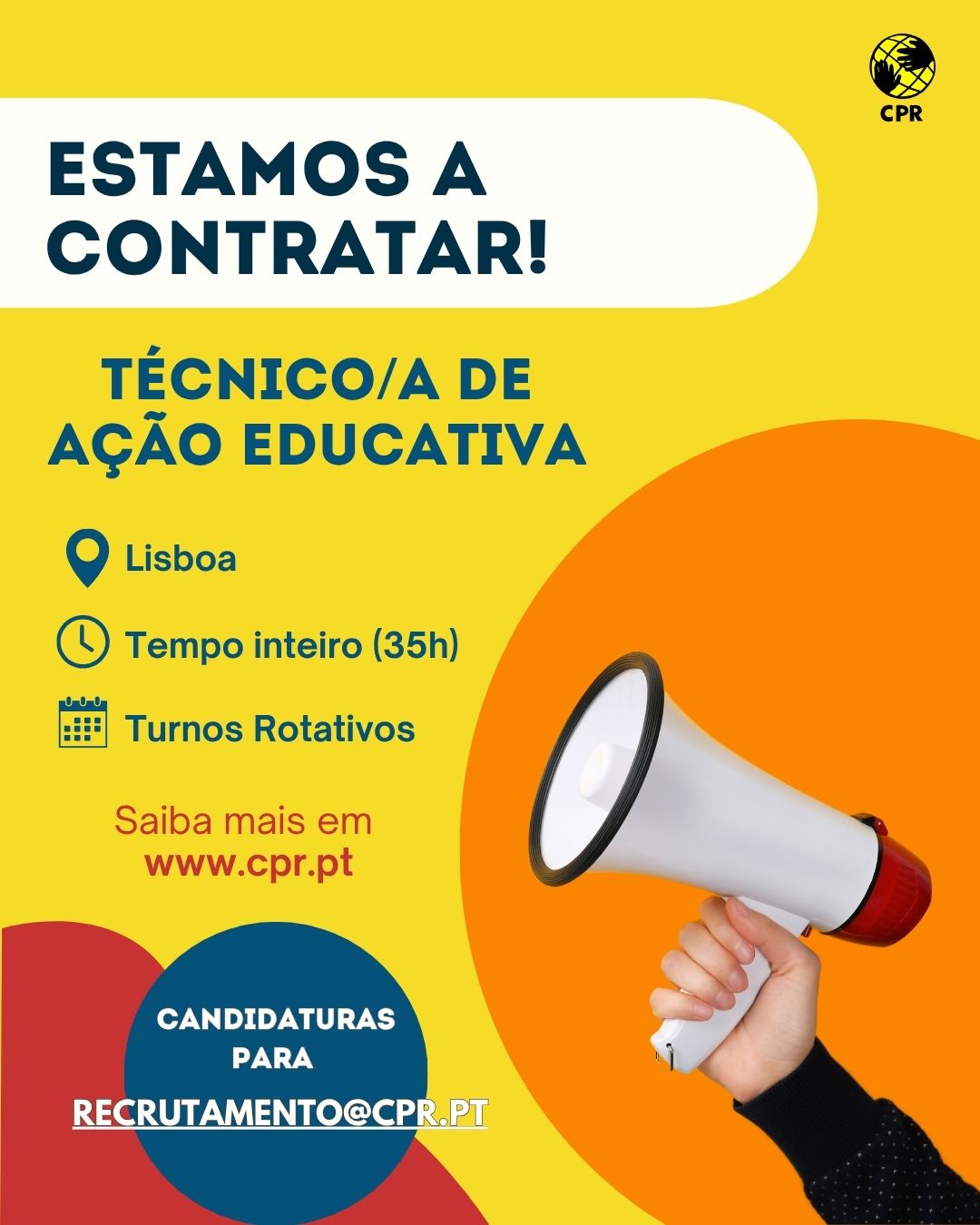 Procuramos Técnico/a de Ação Educativa (m/f) – Turnos Rotativos