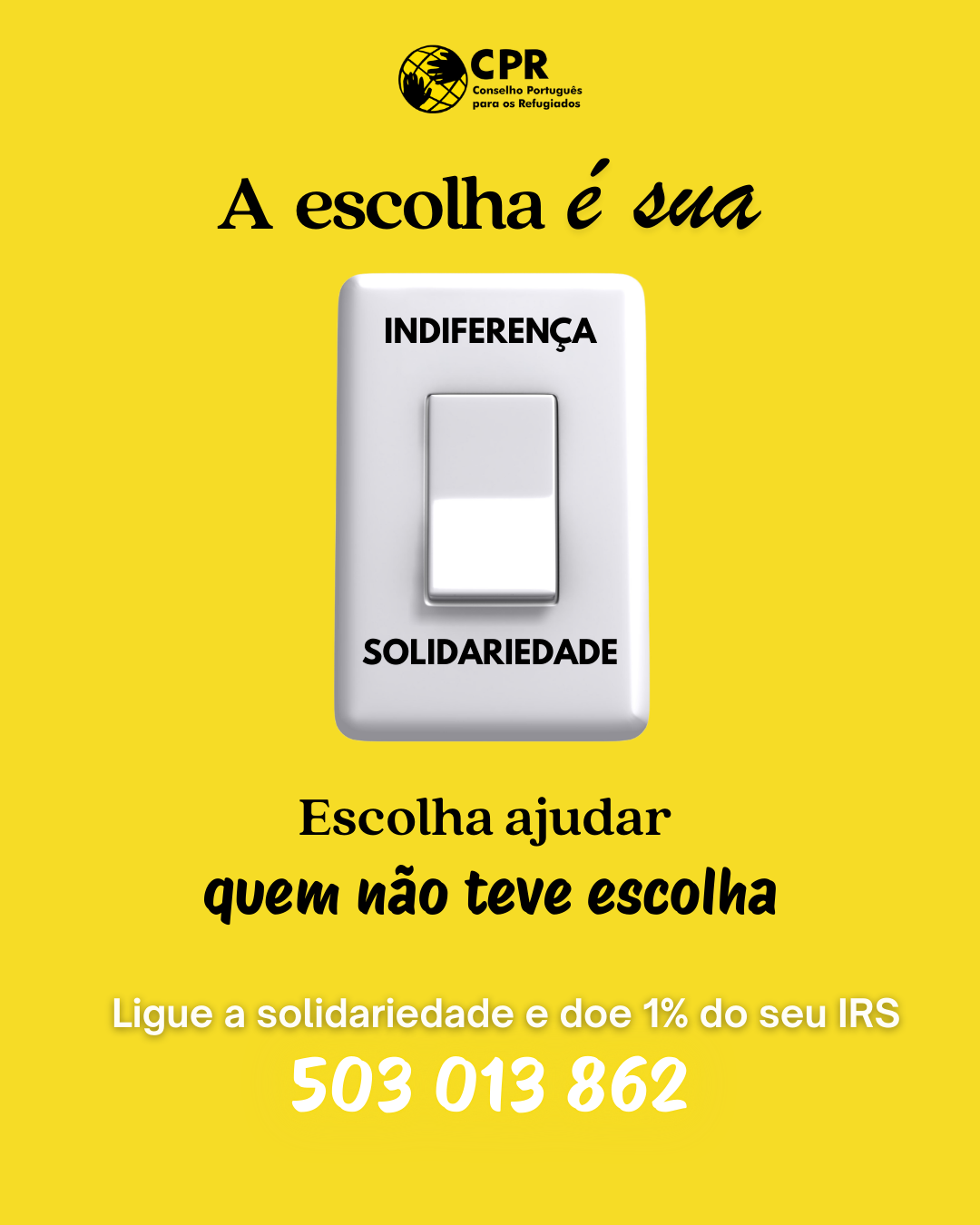 Doe 1% ao CPR sem custos para si através do IRS Solidário