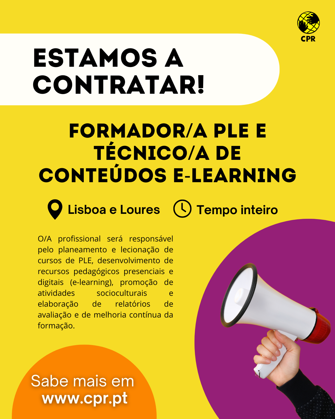 Procuramos Formador/a PLE e Técnico/a de Conteúdos e-Learning