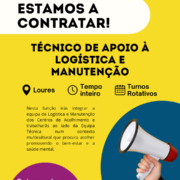 Estamos a contratar 1 Técnico/a de Apoio à Logística e Manutenção para Centro de Acolhimento para Refugiados